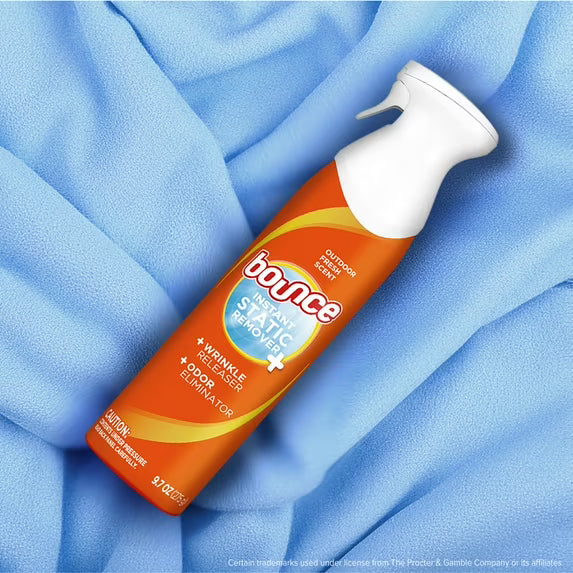 Bounce Rapid Touch-Up 3 in 1 Static Remover, Wrinkle Releaser, Fabric Refreshing Odor Eliminator, Fresh Scent, 9.7 oz