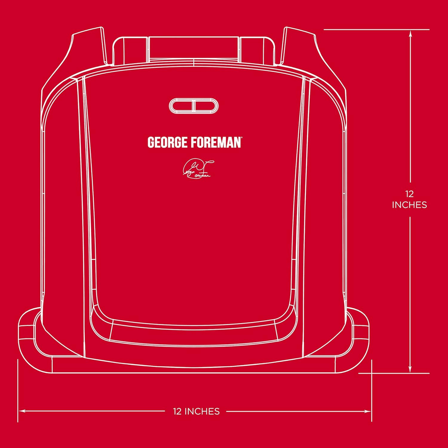 George Foreman 4-Serving Indoor Electric Grill White - REFURBISHED
