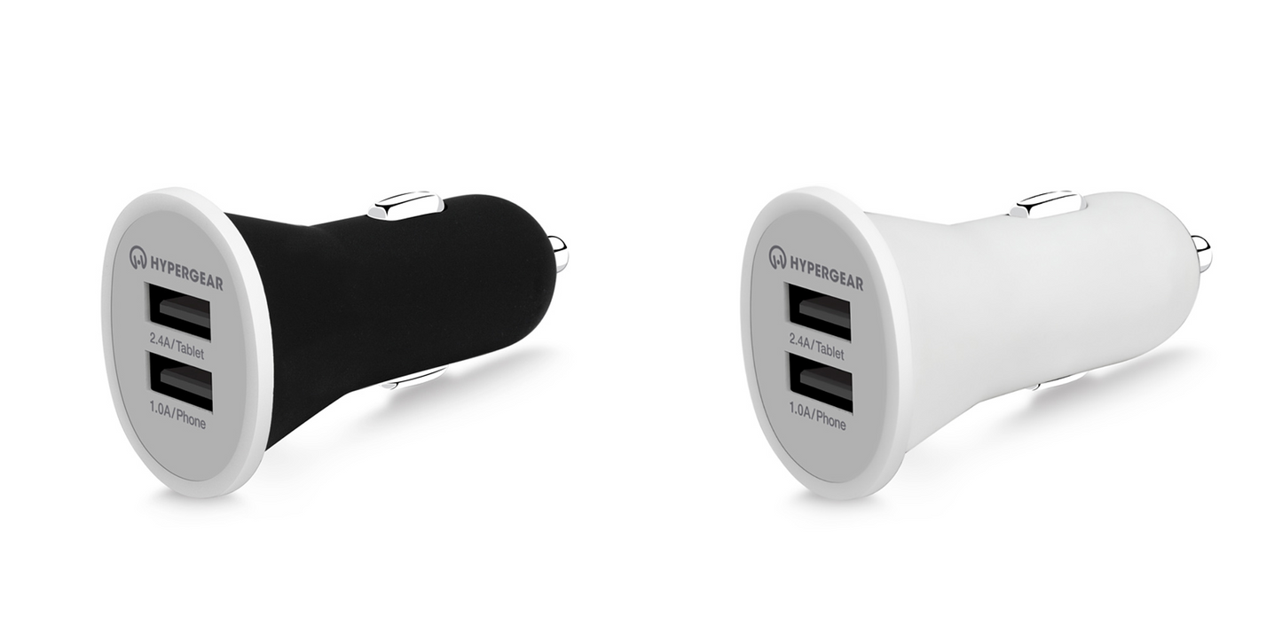 HyperGear Dual USB 2.4A Rubberized Vehicle Charger Gen-2