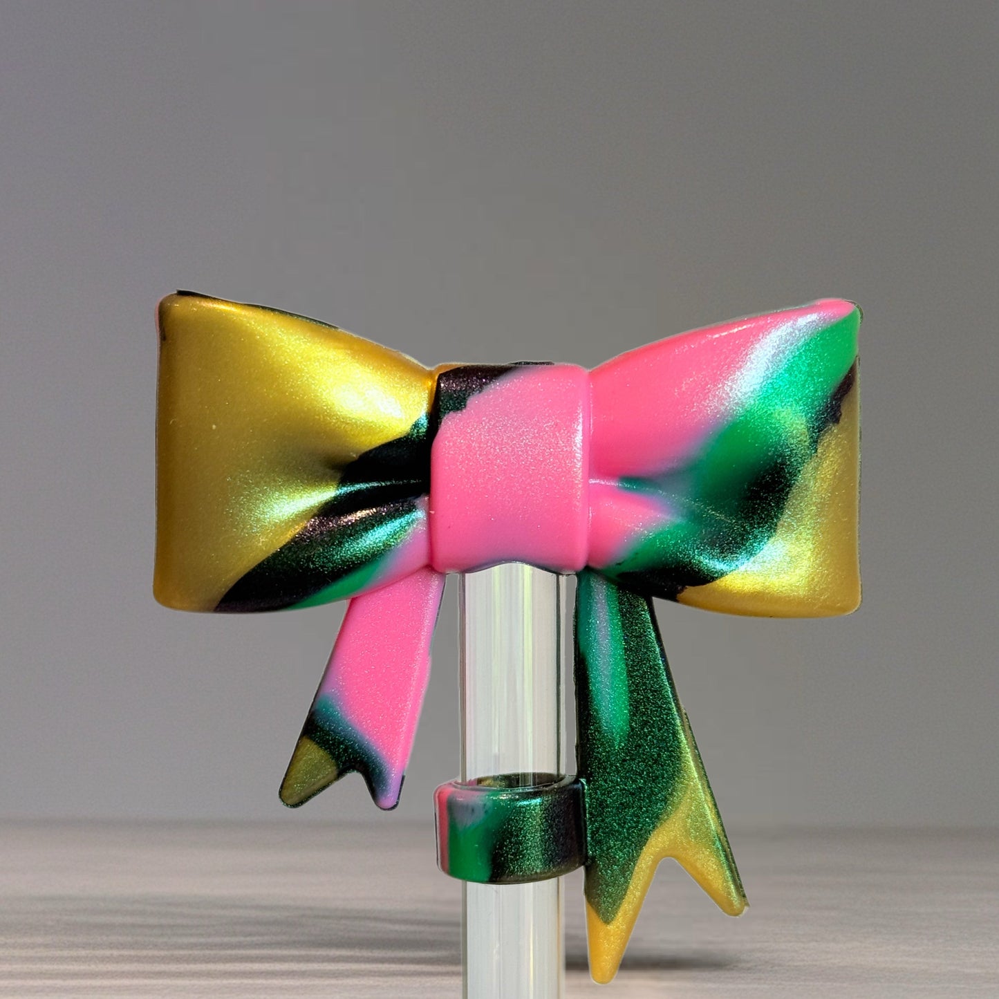 Defying Gravity 3D Bow Straw Topper