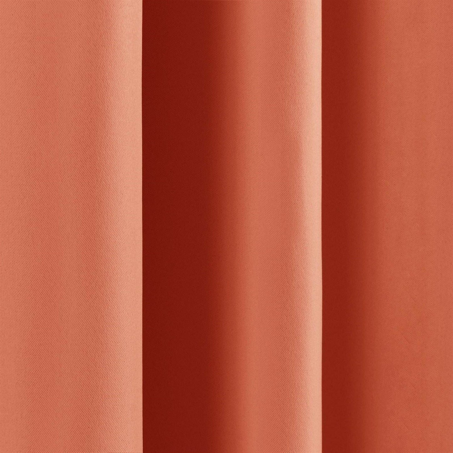 52 x 84 inch Solid Orange Apricot Thermal Blackout Curtain Panels - Set of 2