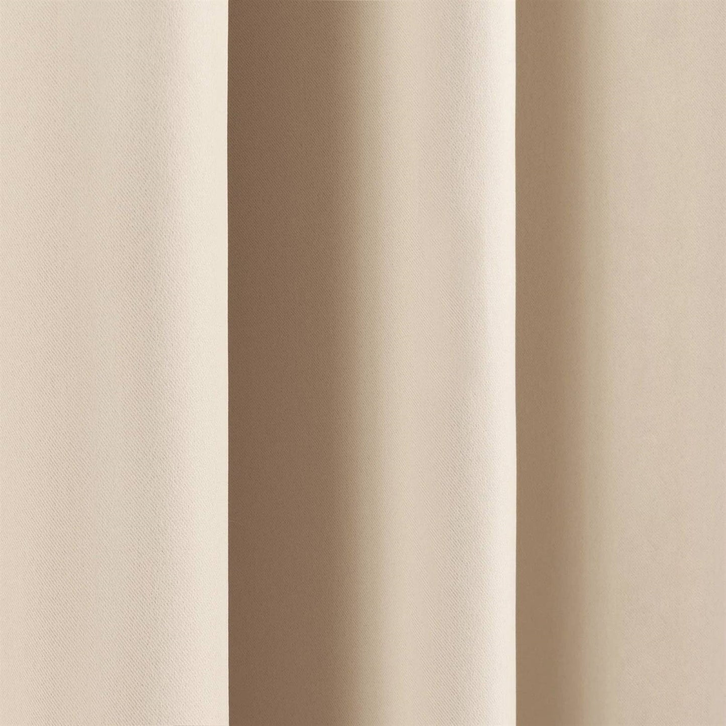 52 x 54 inch Solid Beige Cream Thermal Blackout Curtain Panels - Set of 2