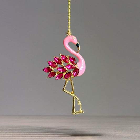 Bling Flamingo Charm - Tumbler Handle Charm