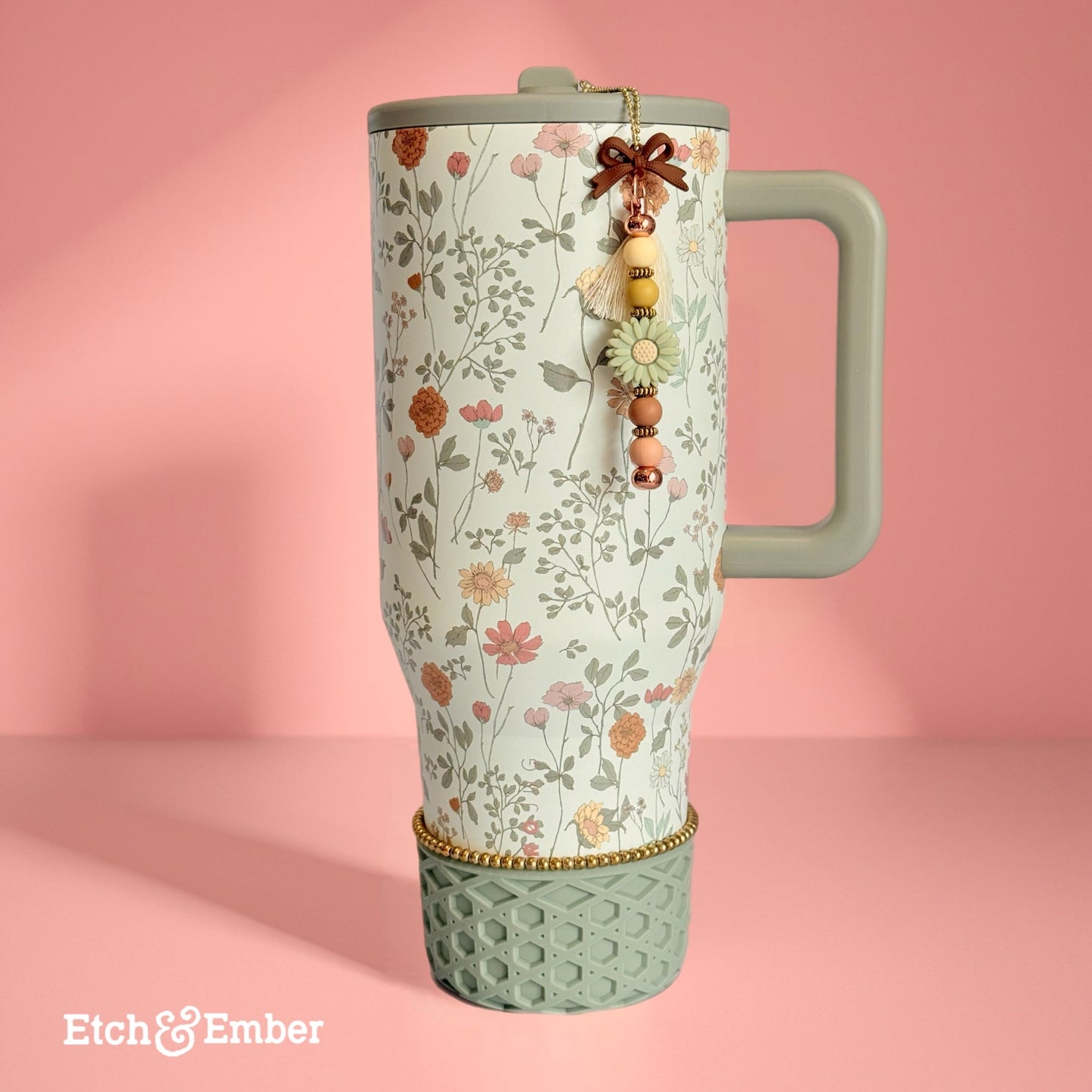 Autumn Bloom Charm - Tumbler Handle Charm