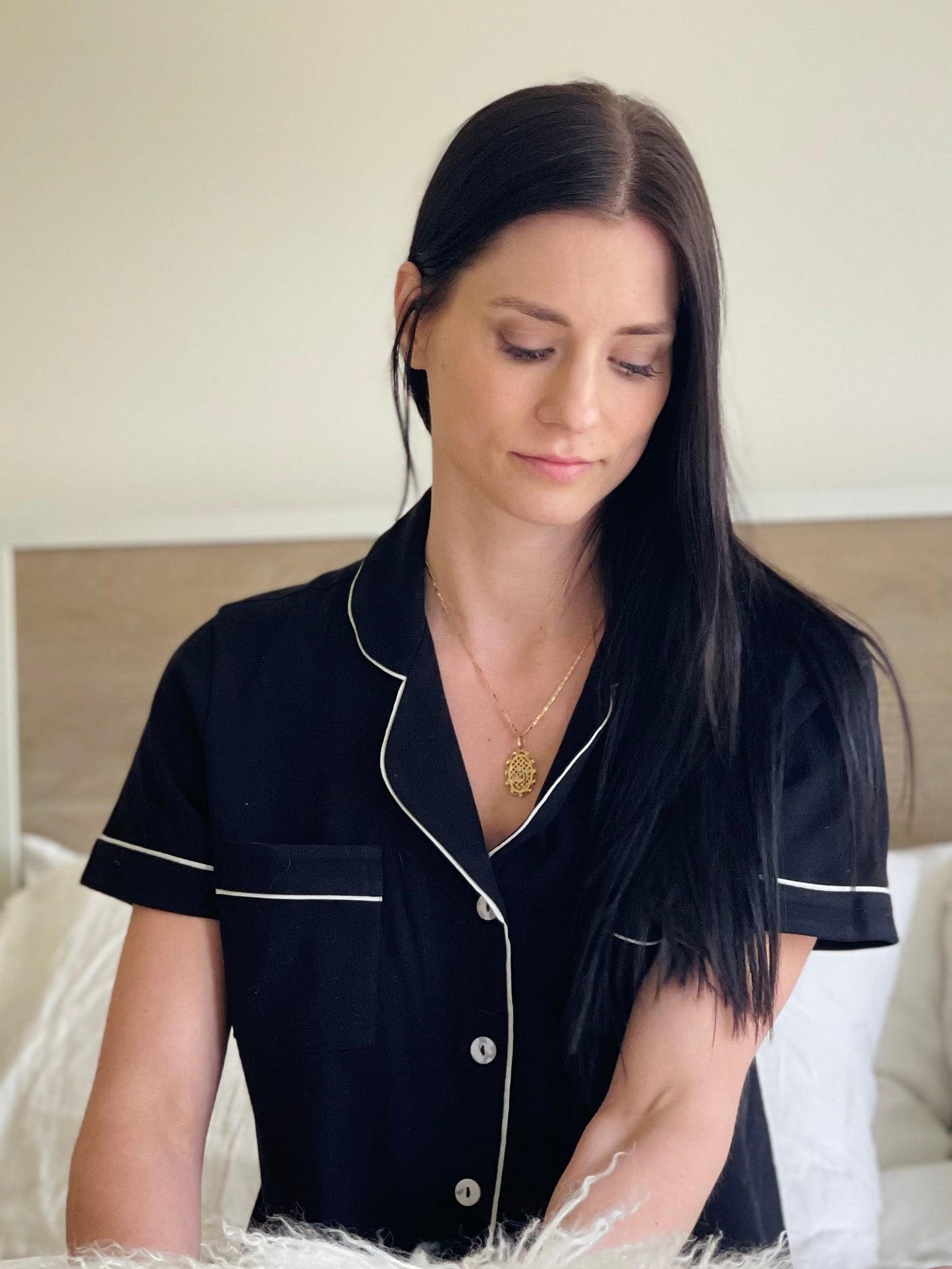Classic Luxury Capri Pajamas in  Brushed Pima Cotton