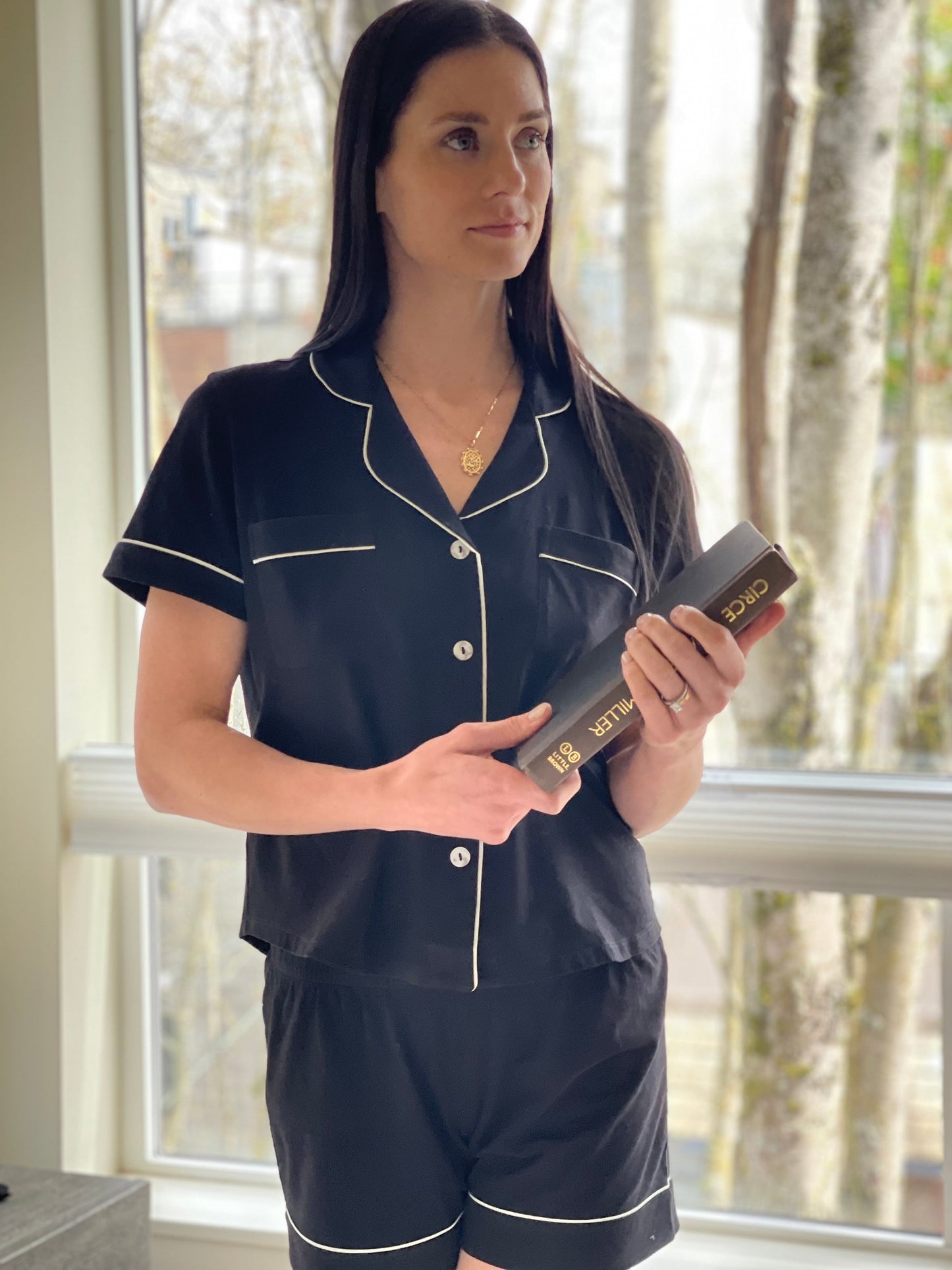 Classic Luxury Shorties Pajamas in Brushed Pima Cotton