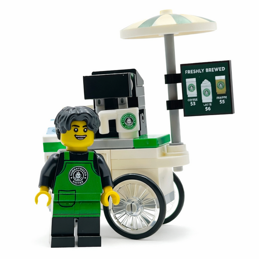 Somanybucks Coffee Cart with Minifig