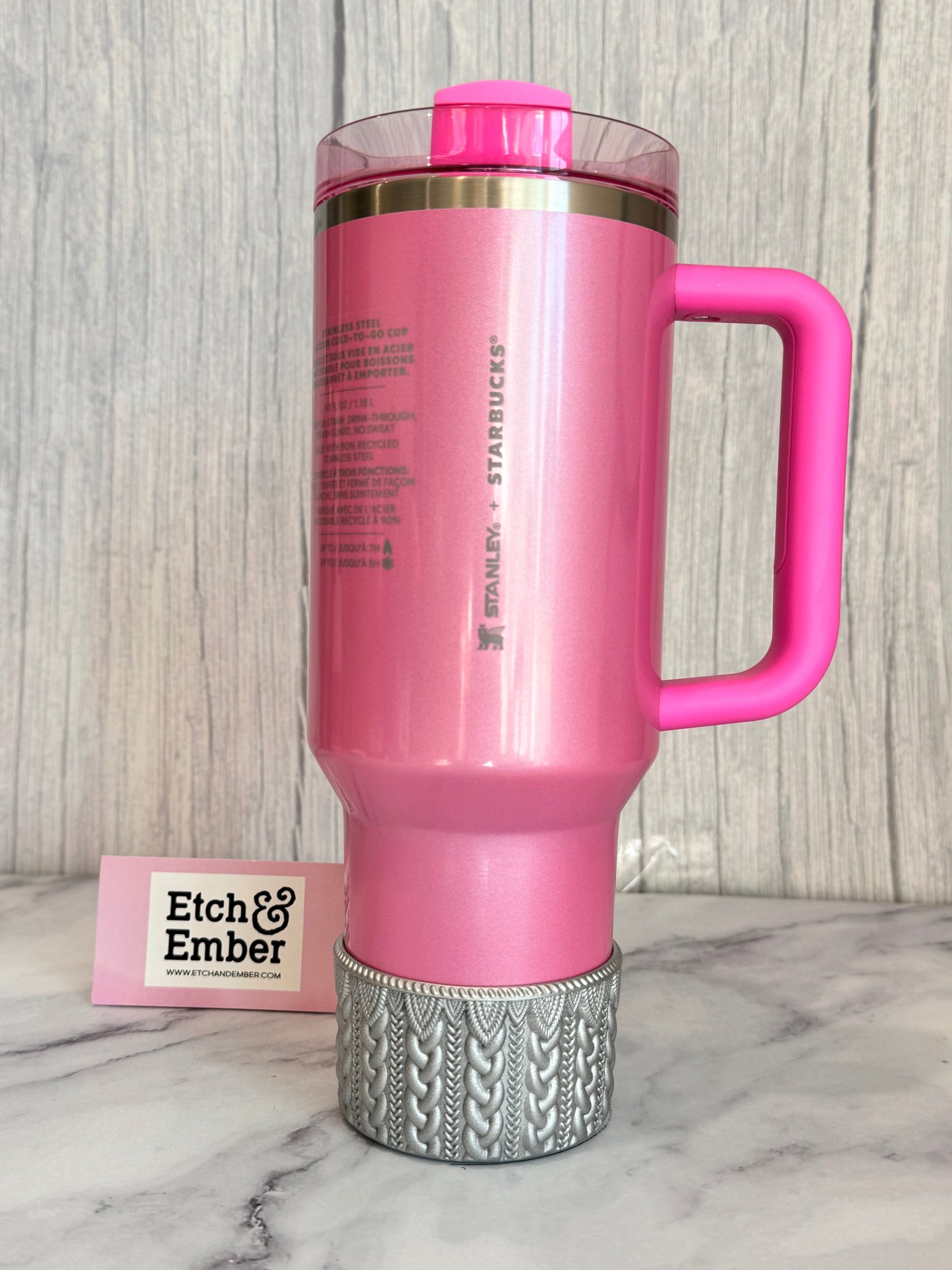 Silver Metallic MACRAME Tumbler Boot