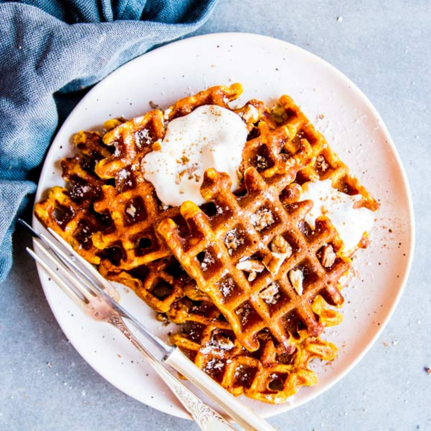 Pumpkin Pecan Waffles