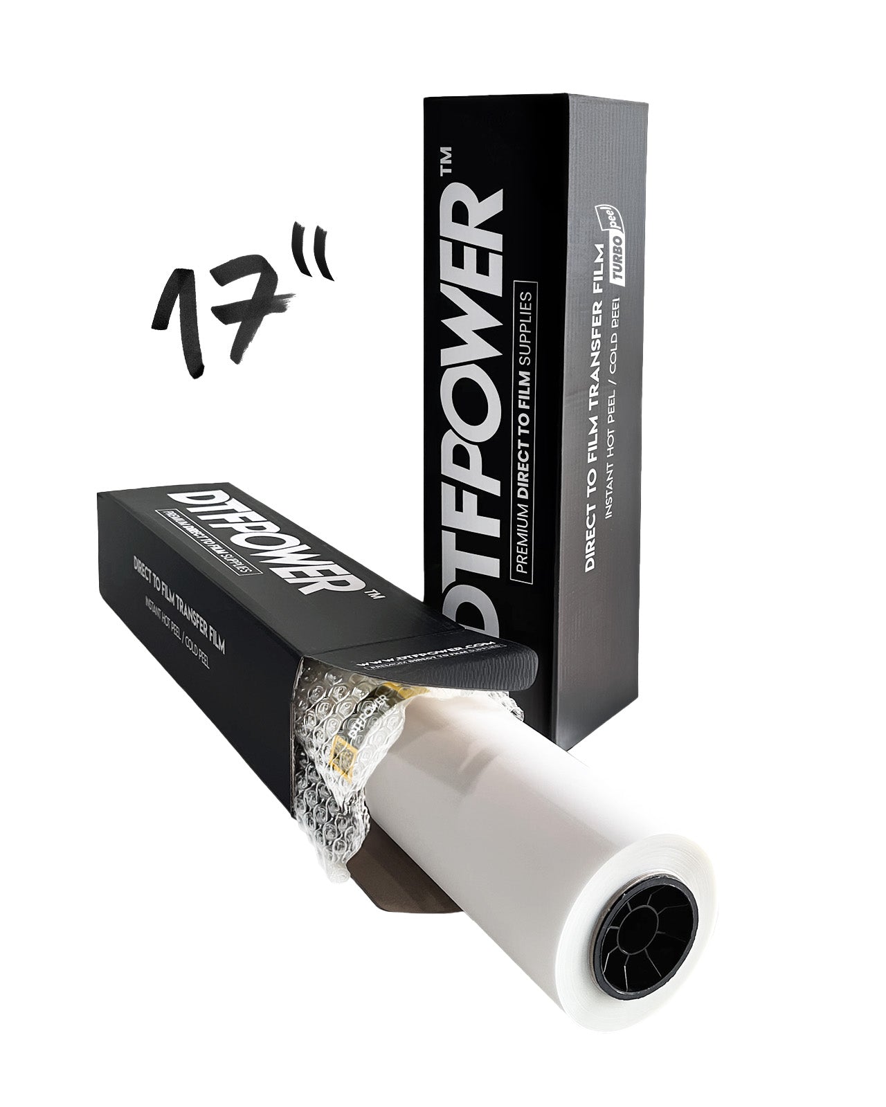 17" x 328' Instant HOT Peel / COLD Peel DTF Film