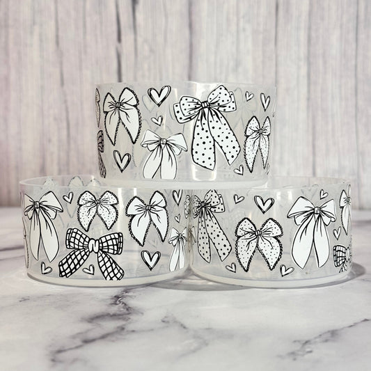 Clear White Bows Tumbler Boot