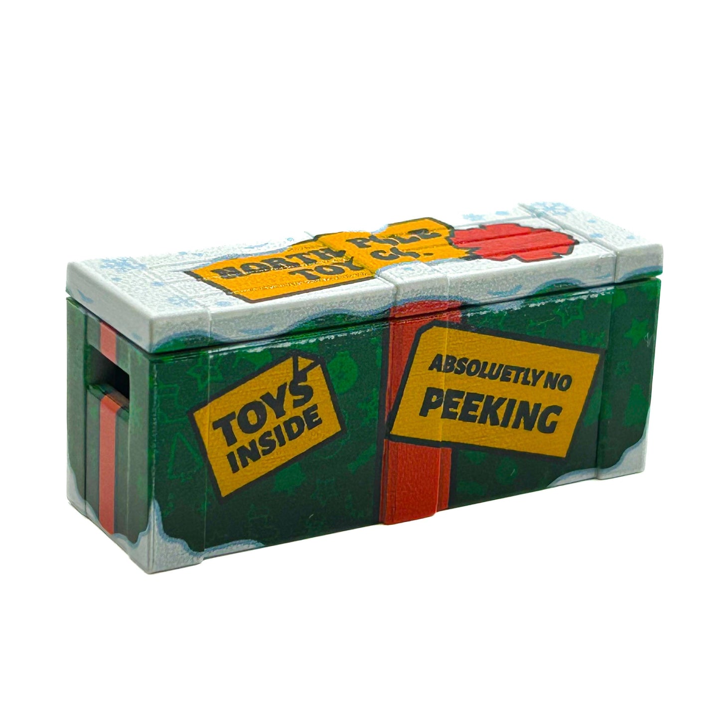 Snow Covered Christmas North Pole Toy Co. Crate BrickArms Crate
