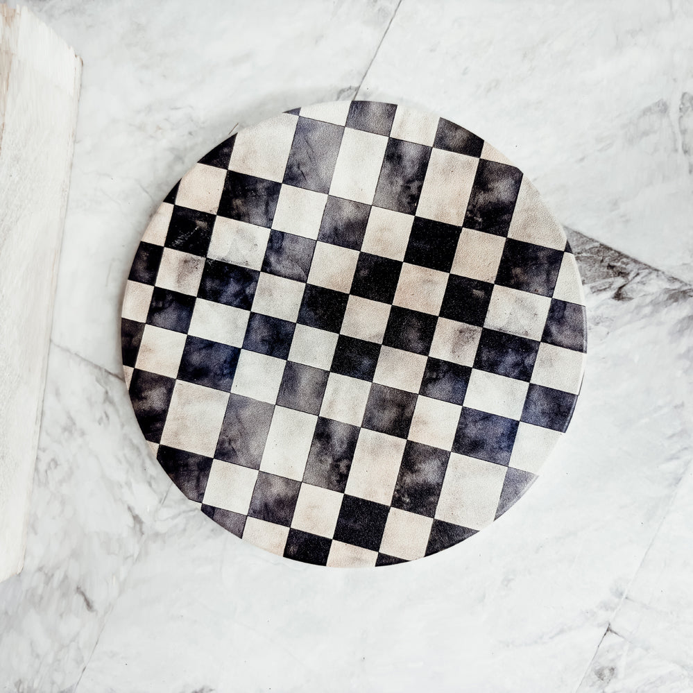 Courtly Check Coasters
