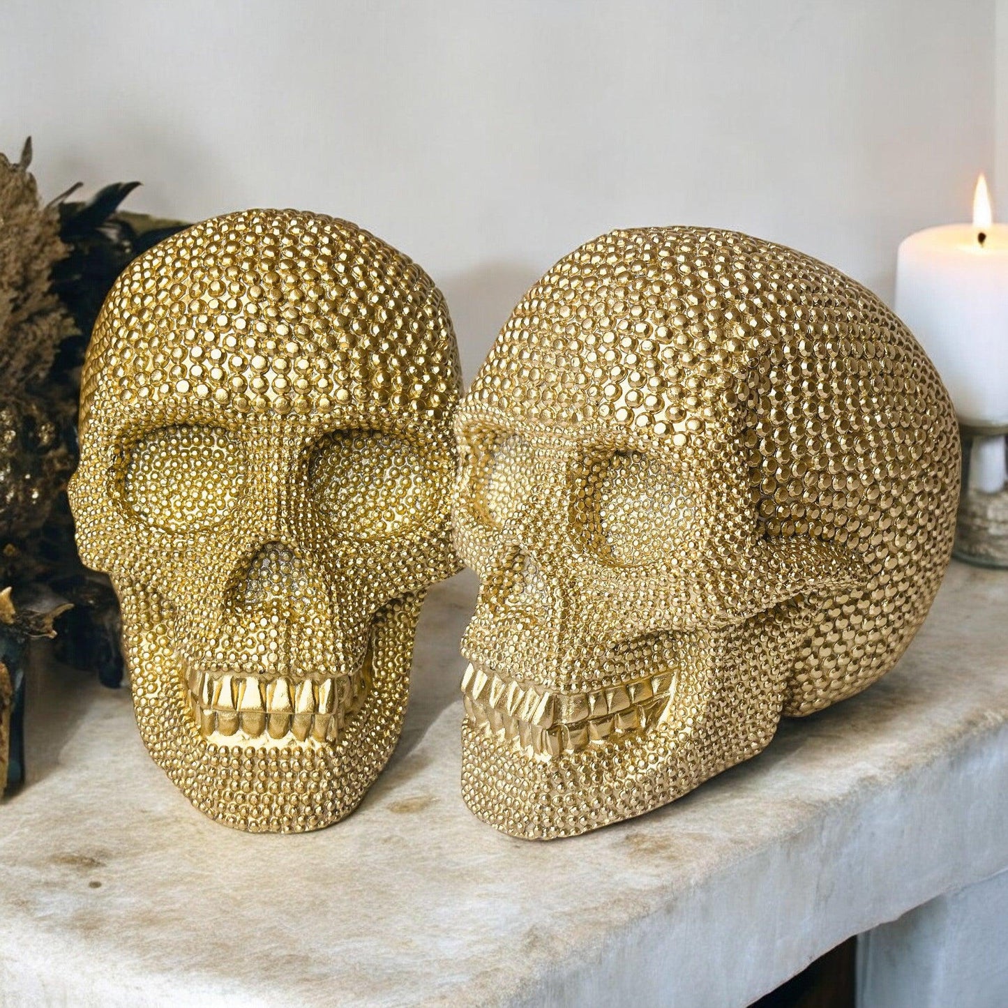 Resin Skull Gold