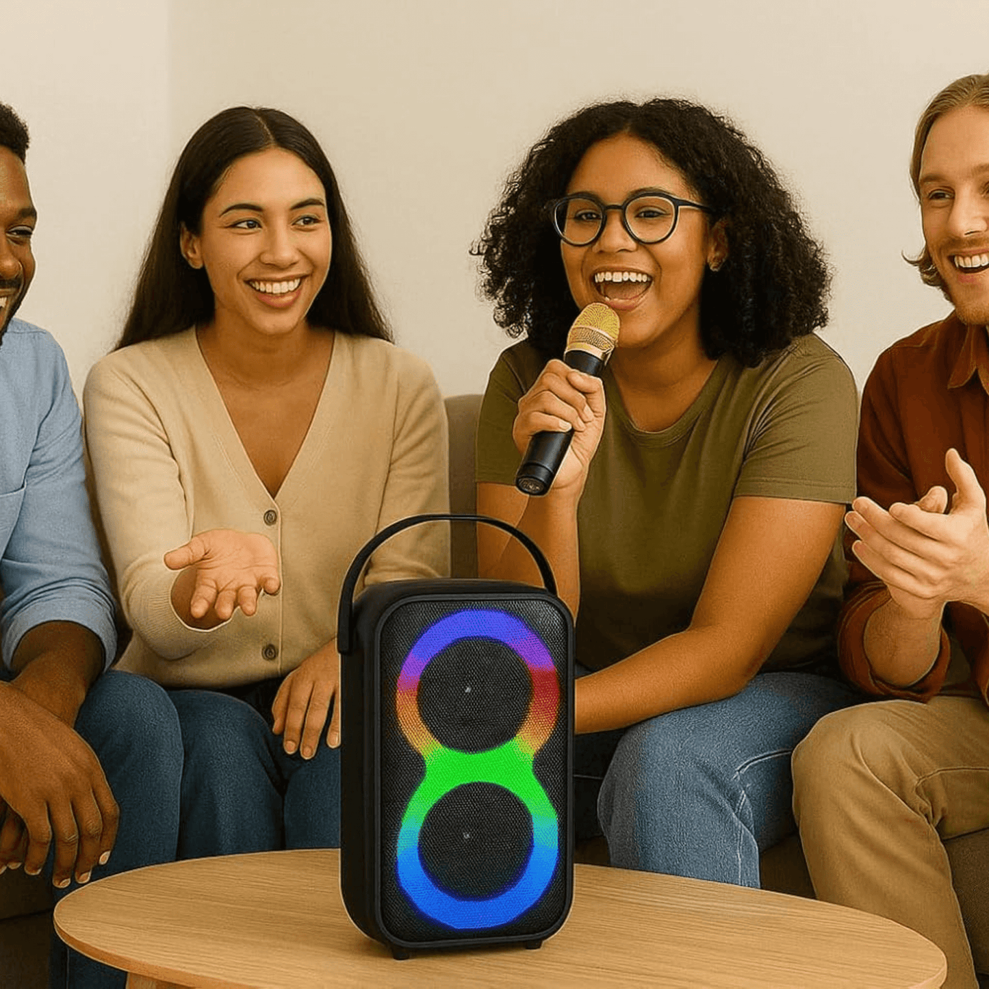 IQ Sound Karaoke Kraze 2x 4-Inch Portable Bluetooth Speaker
