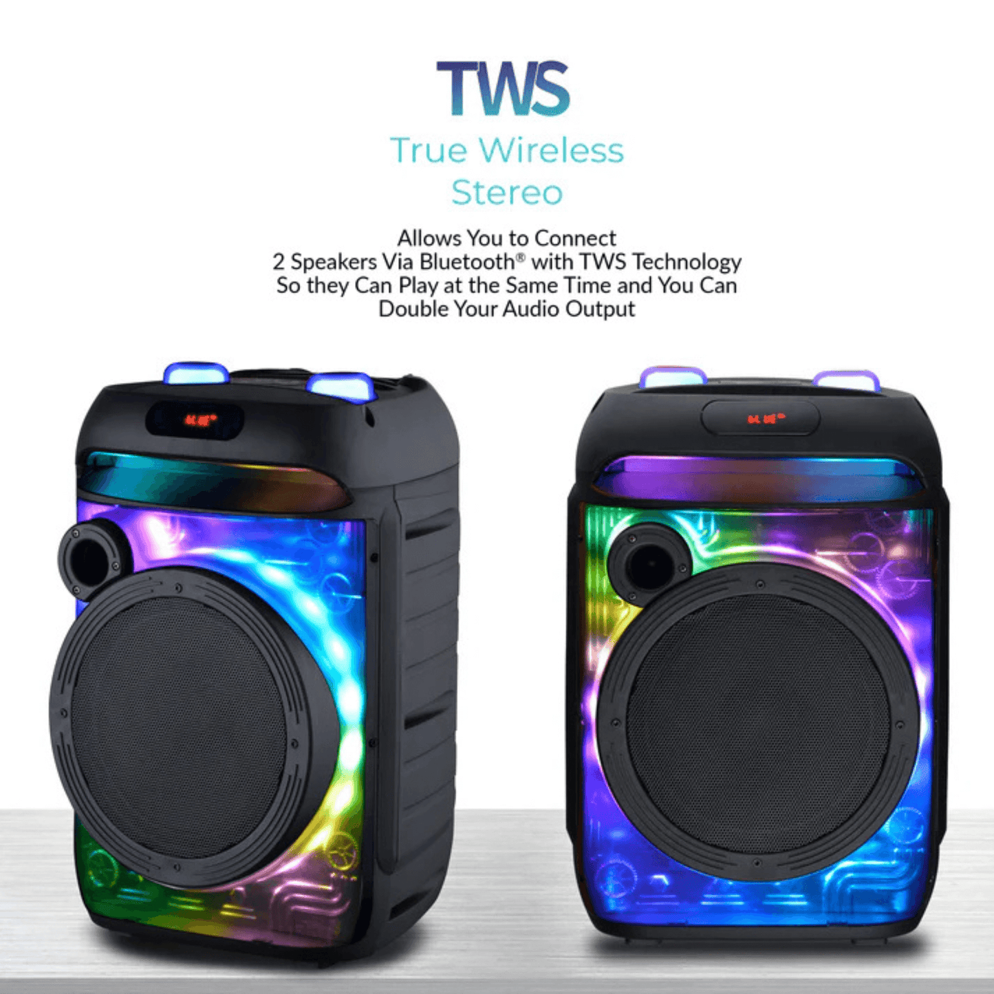 IQ Sound CYBER FLEX8 8-Inch Portable Bluetooth Speaker