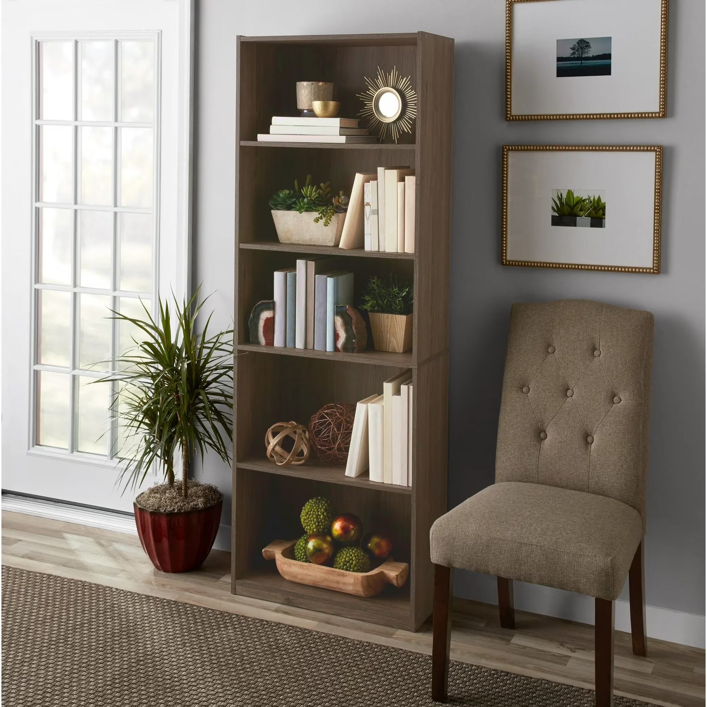 Mainstays 5-Shelf Bookcase with Adjustable Shelves