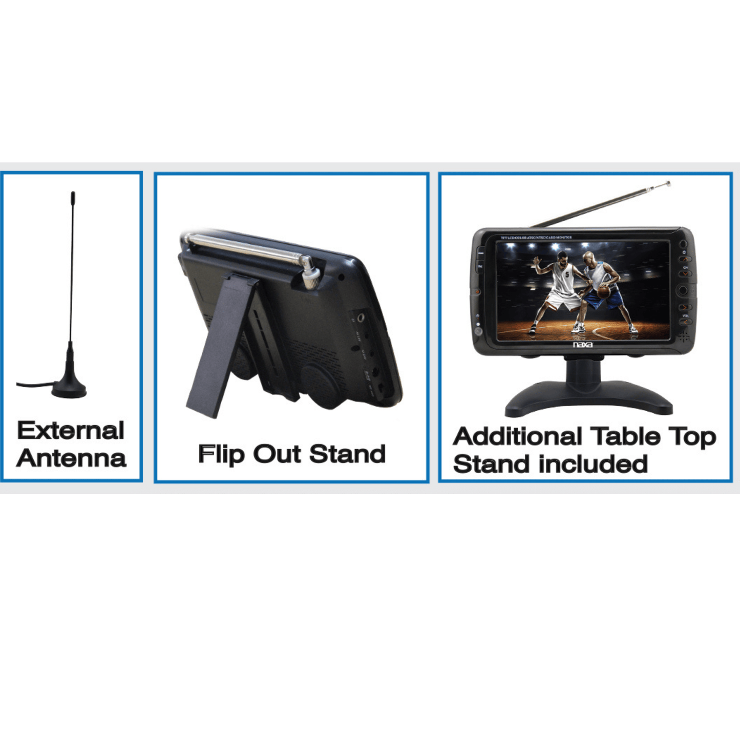 Naxa 7" Portable 12 Volt TV & Digital Multimedia Player (NT-70)
