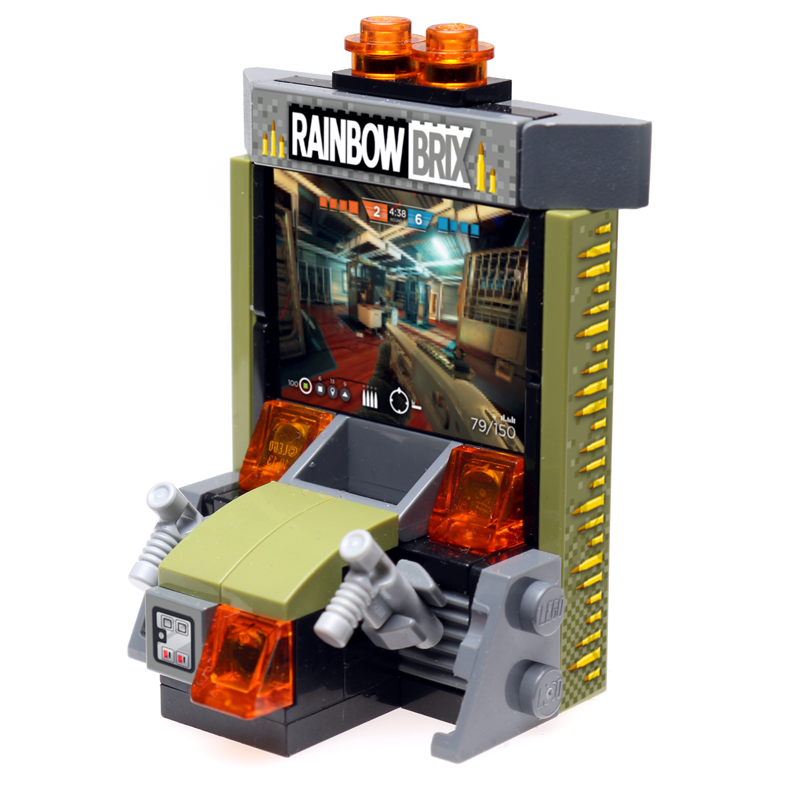 Rainbow Brix Shooter Arcade Game made using LEGO parts - B3 Customs