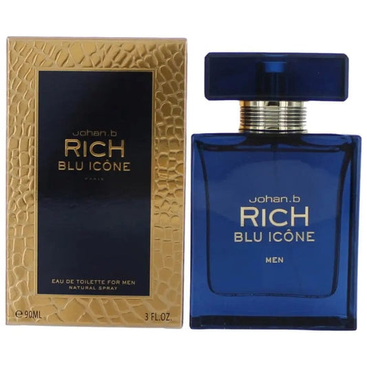 Rich Blu Icone By Johan B Men 3.0 oz EDT Spray