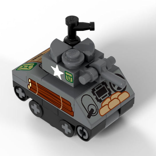 Nano M4 Sherman WW2 Tank made using LEGO parts - Custom Military Set