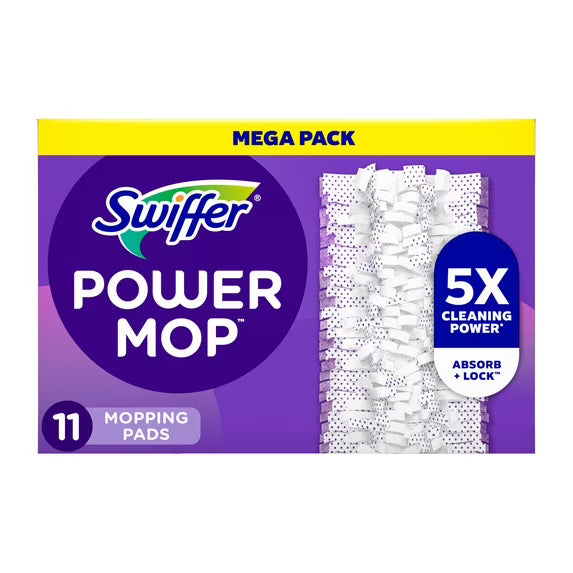 Swiffer PowerMop Multi-Surface Mopping Pad Refills, 11 count