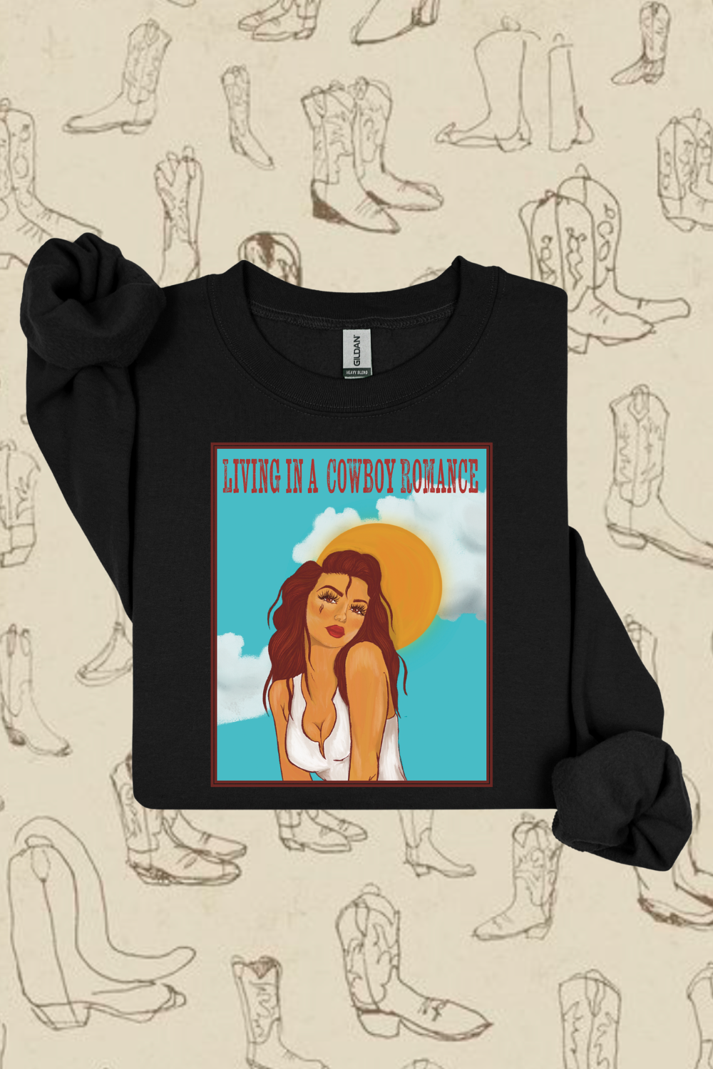 Living In A Cowboy Romance Sweatshirt