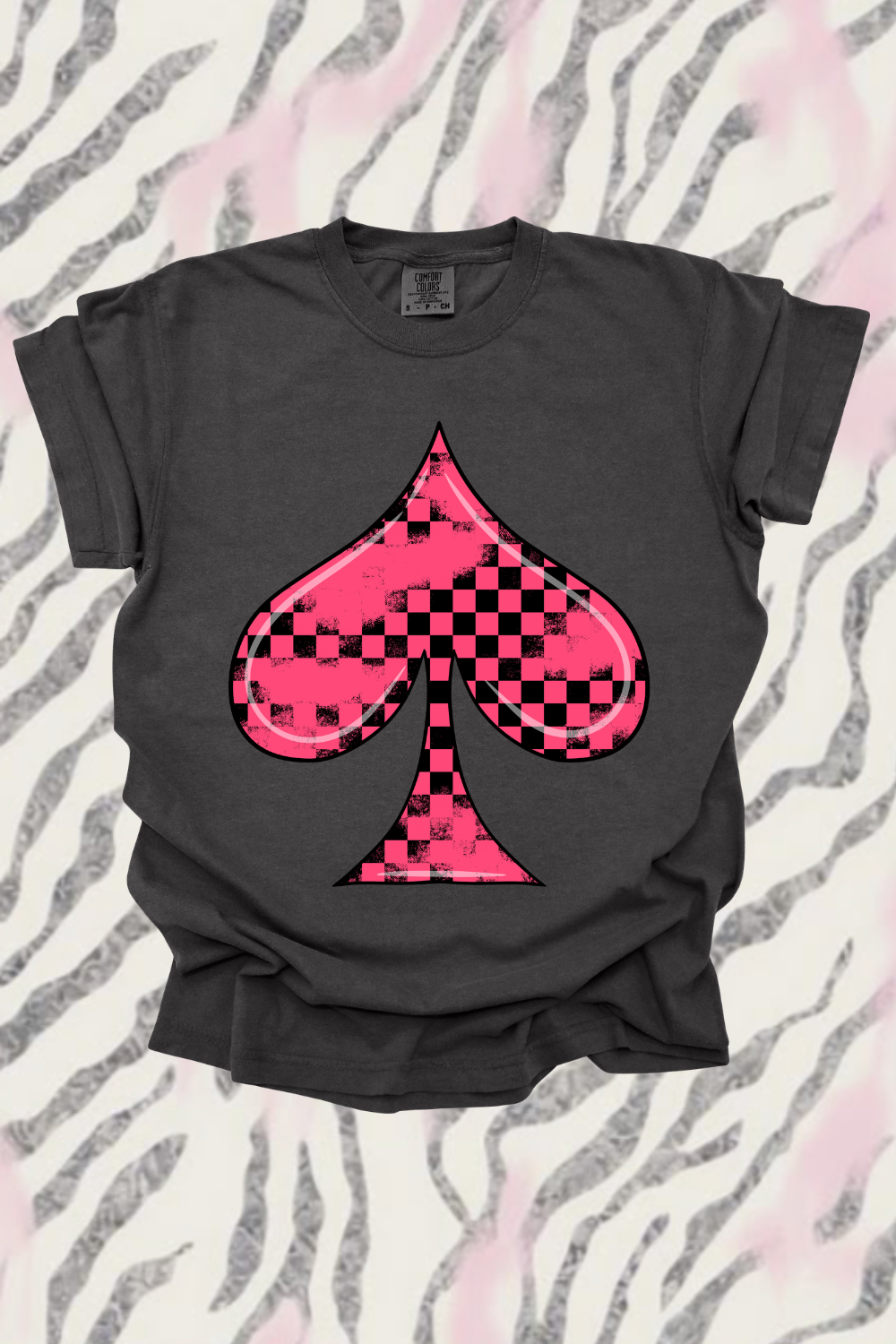 Neon Pink Spade Graphic Tee