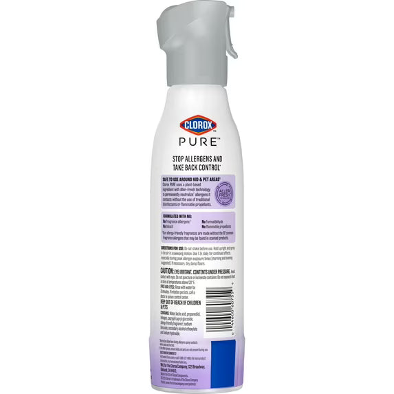 Clorox PURE Allergen Neutralizer Daily Air Spray, Nighttime Calm, 8 oz. Bottle