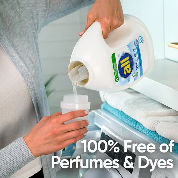 all Free Clear Liquid Laundry Detergent, 154 oz, 123 Loads