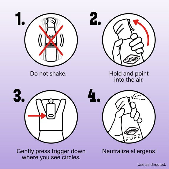 Clorox PURE Allergen Neutralizer Daily Air Spray, Nighttime Calm, 8 oz. Bottle