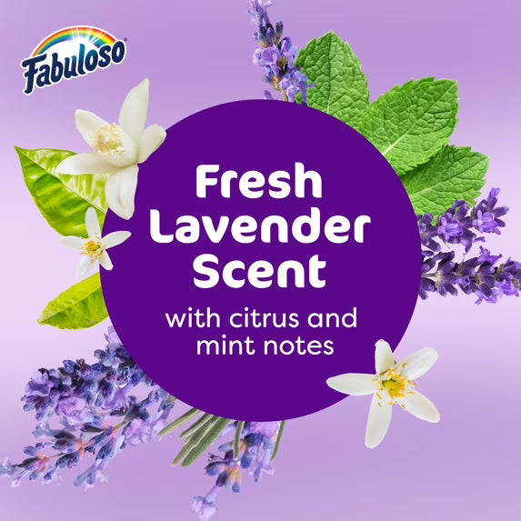 Fabuloso 2X Multi-Purpose Cleaner, No Rinse Floor Cleaner, Lavender Scent, 169 fl oz