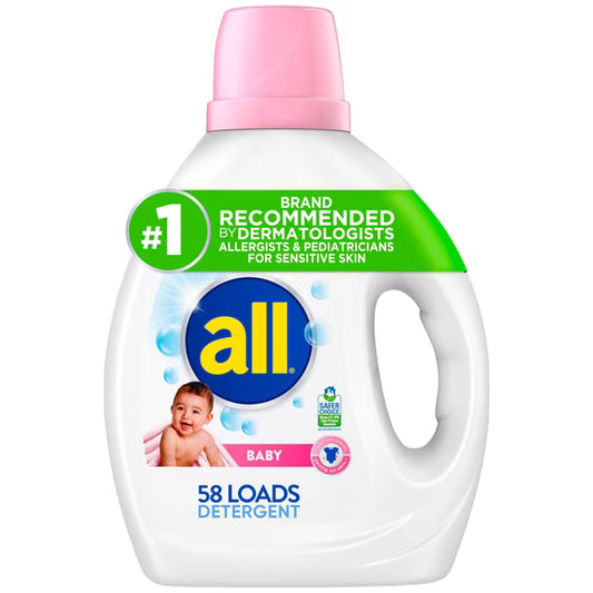 all Baby Liquid Laundry Detergent, 73 oz, 58 Loads