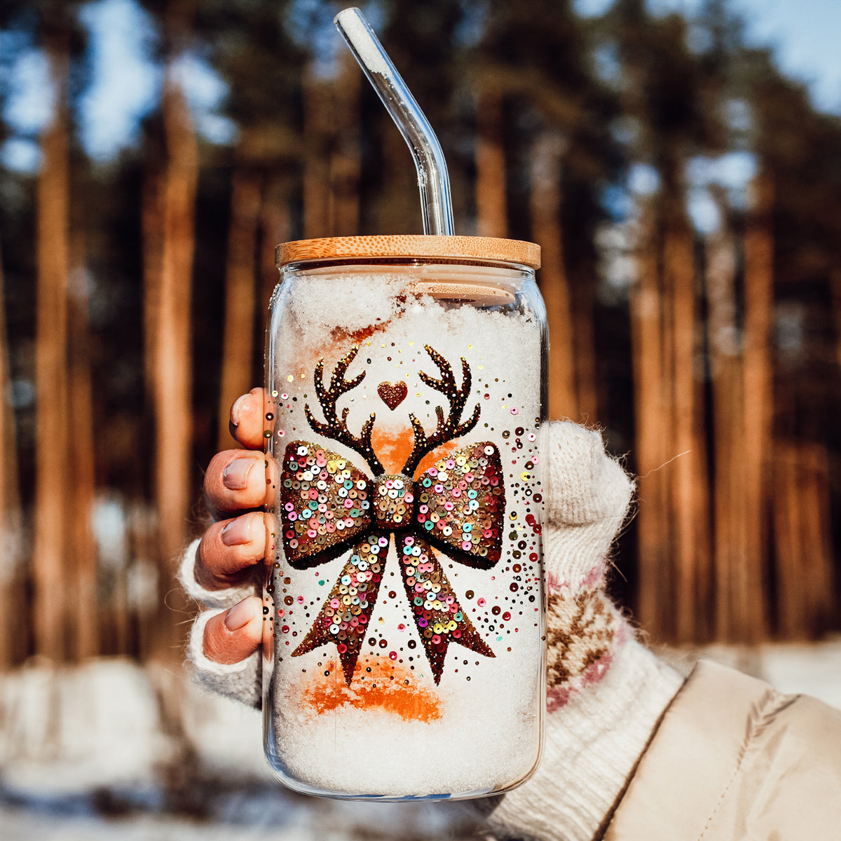 Sequin Bow Antlers