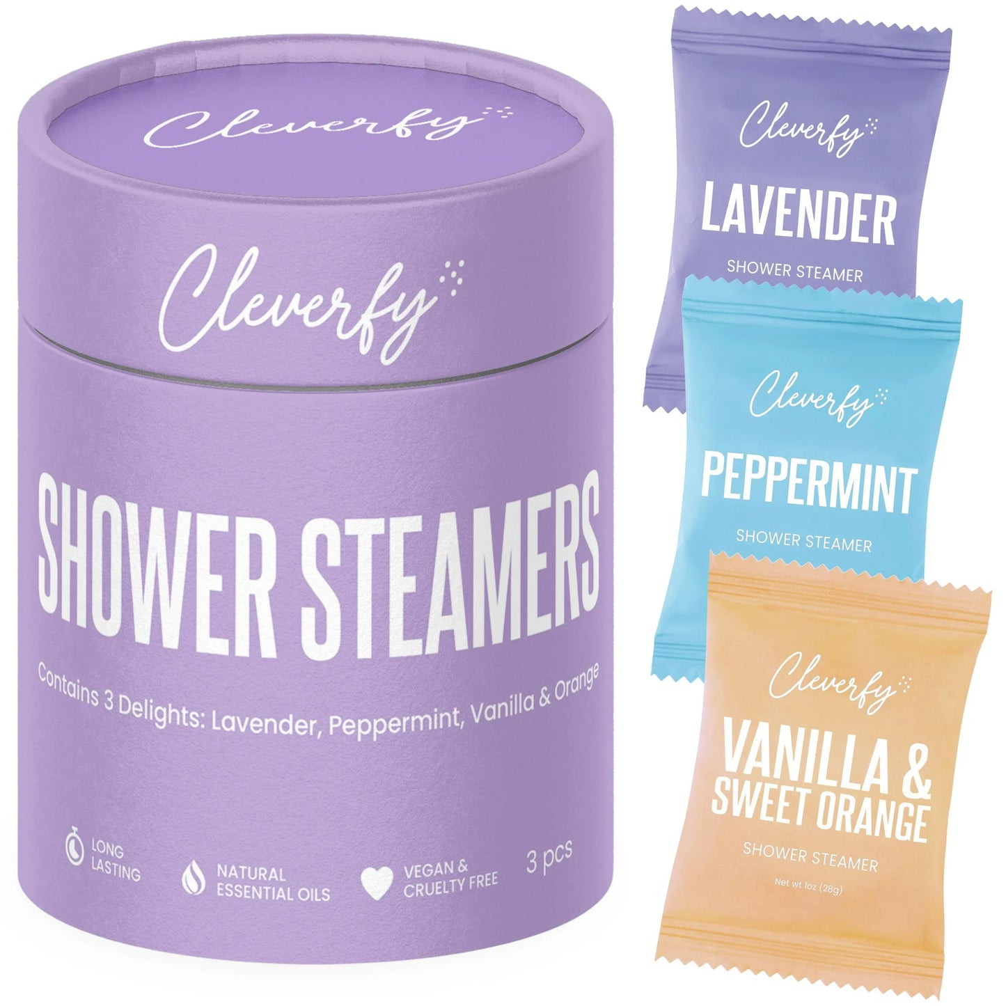 Cleverfy Shower Steamers Aromatherapy - Tube Gift Box for Women