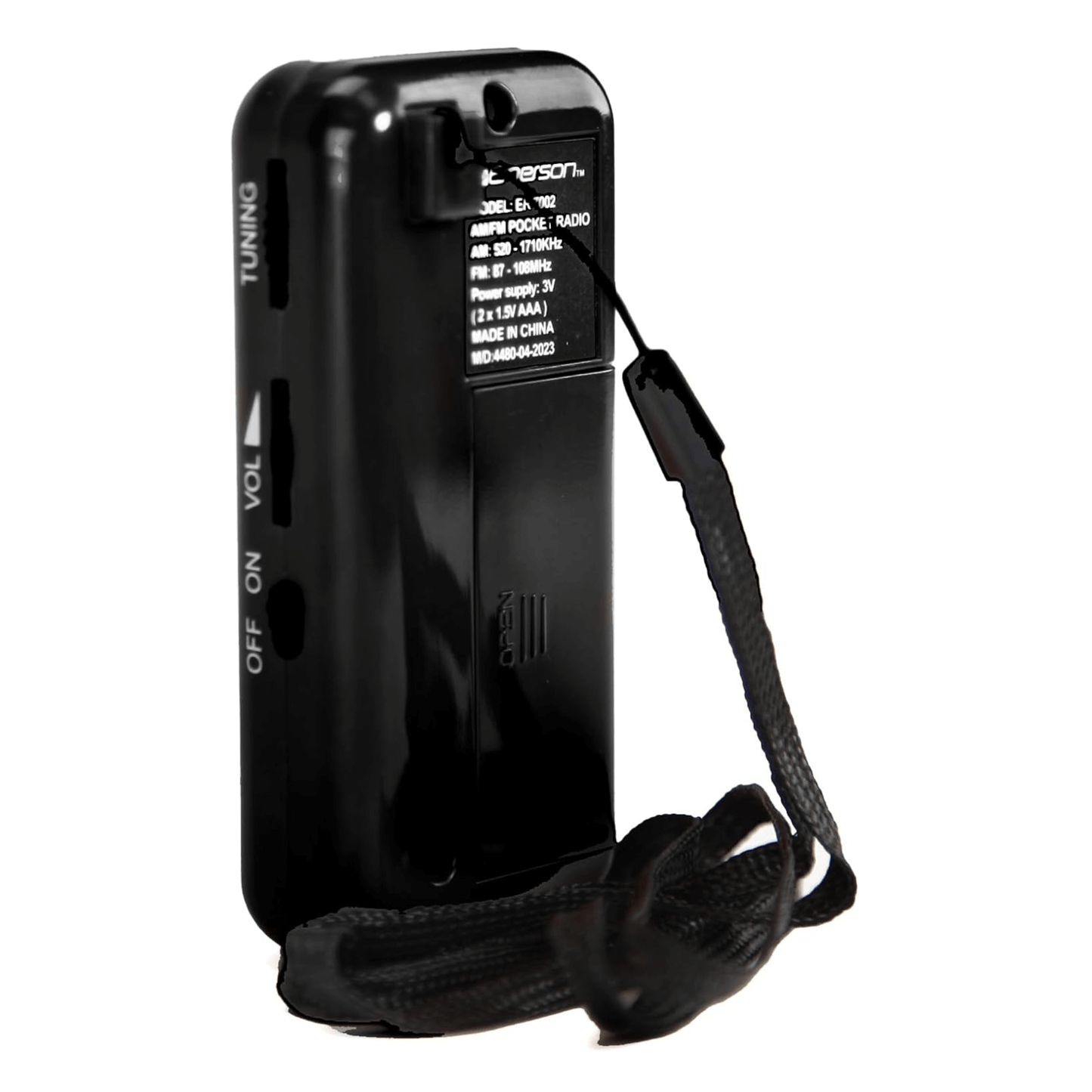 Emerson Portable AMFM Radio with Earbuds and Wide Frequency Range of Stations