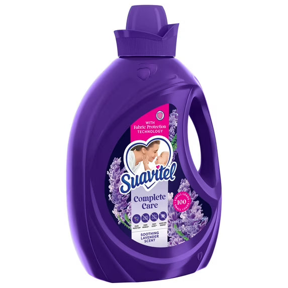Suavitel Complete Liquid Fabric Softener, Fabric Conditioner, Soothing Lavender Scent, 100 fl oz