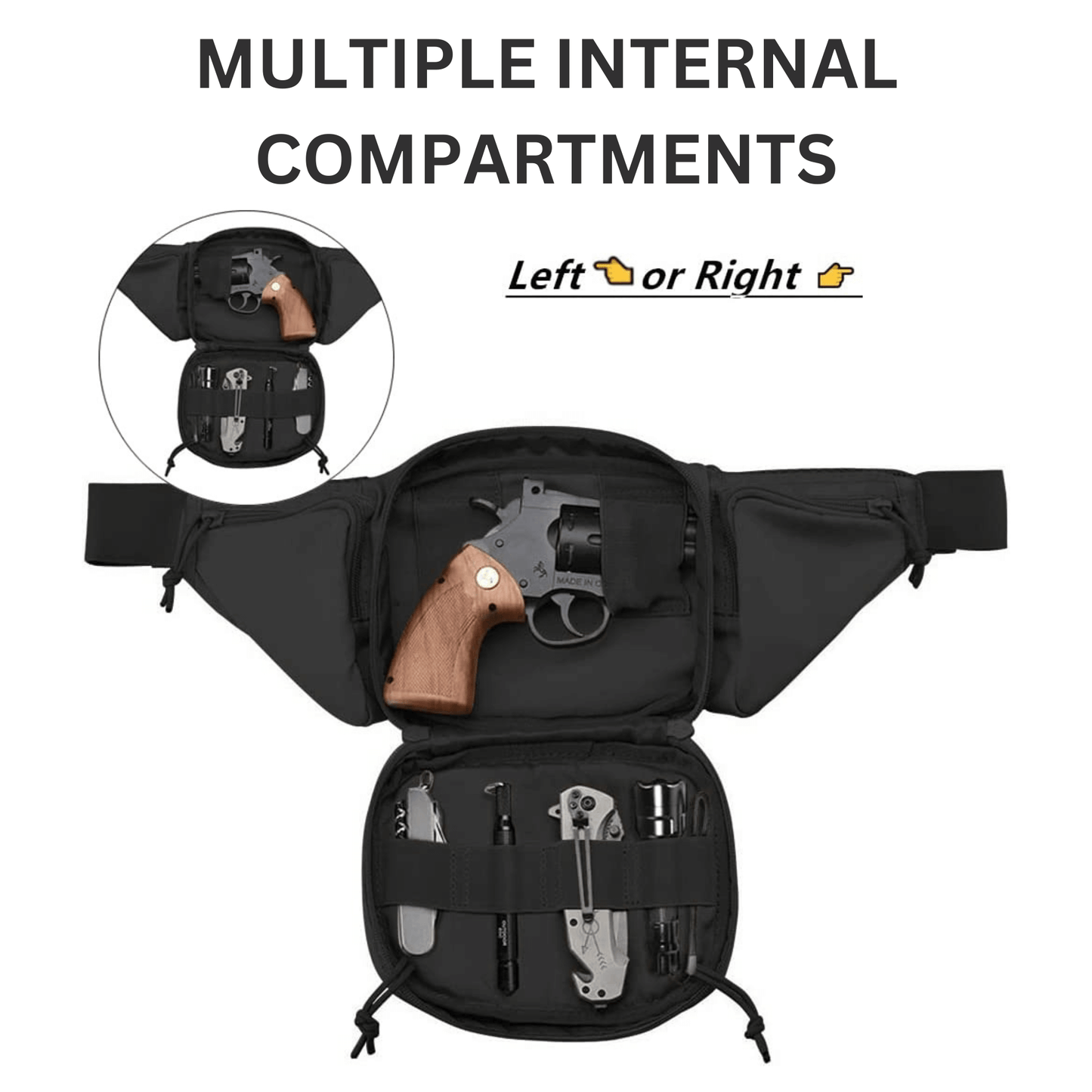 JupiterGear Tactical Military Fanny Pack Waist Bag & MOLLE EDC Pouch For Outdoor Activities