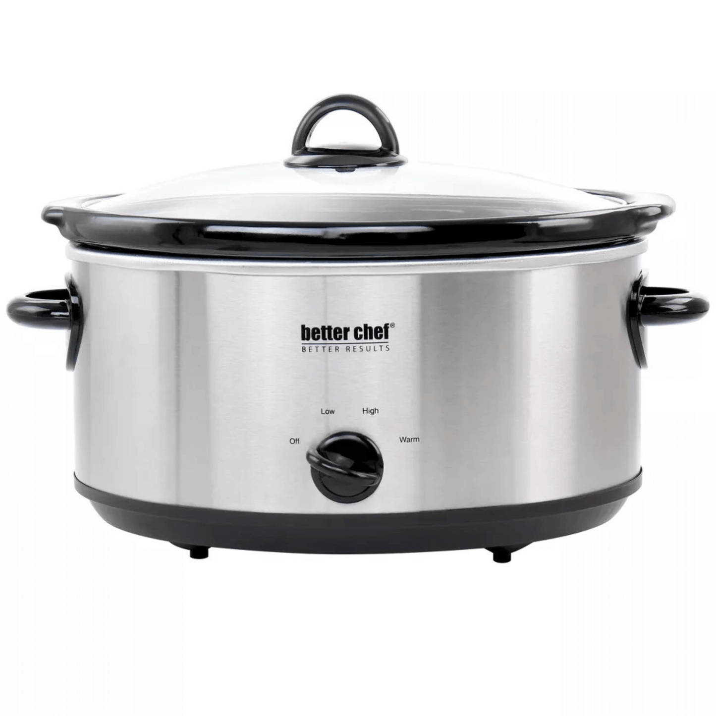 Better Chef 6-Quart Oval Stainless Steel Slow Cooker with Removable Stoneware Crock