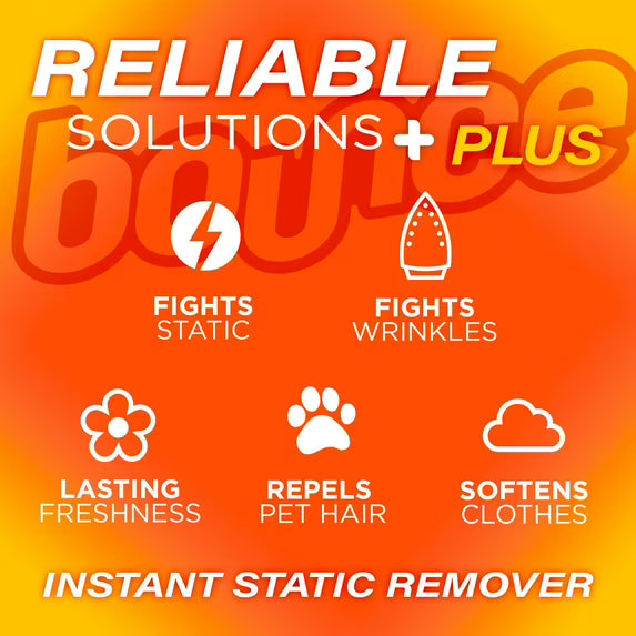 Bounce Rapid Touch-Up 3 in 1 Static Remover, Wrinkle Releaser, Fabric Refreshing Odor Eliminator, Fresh Scent, 9.7 oz