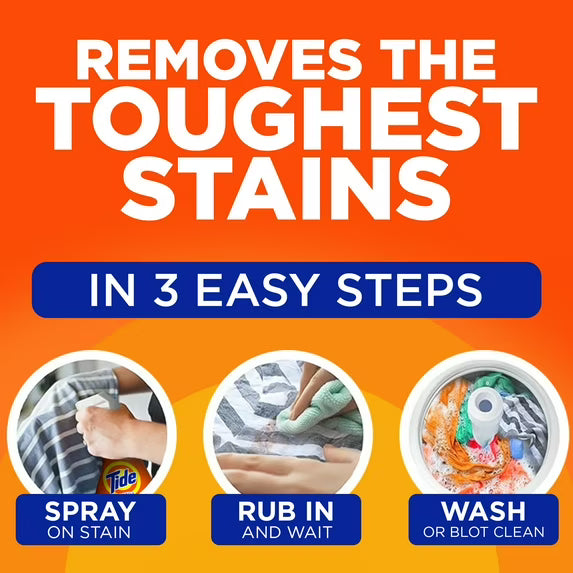 Tide +Ultra Oxi All-Fabric Laundry Stain Remover Spray, 22 fl oz