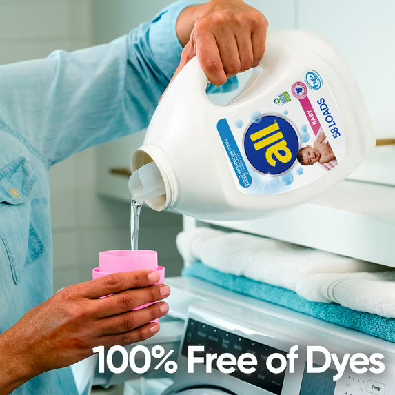 all Baby Liquid Laundry Detergent, 73 oz, 58 Loads