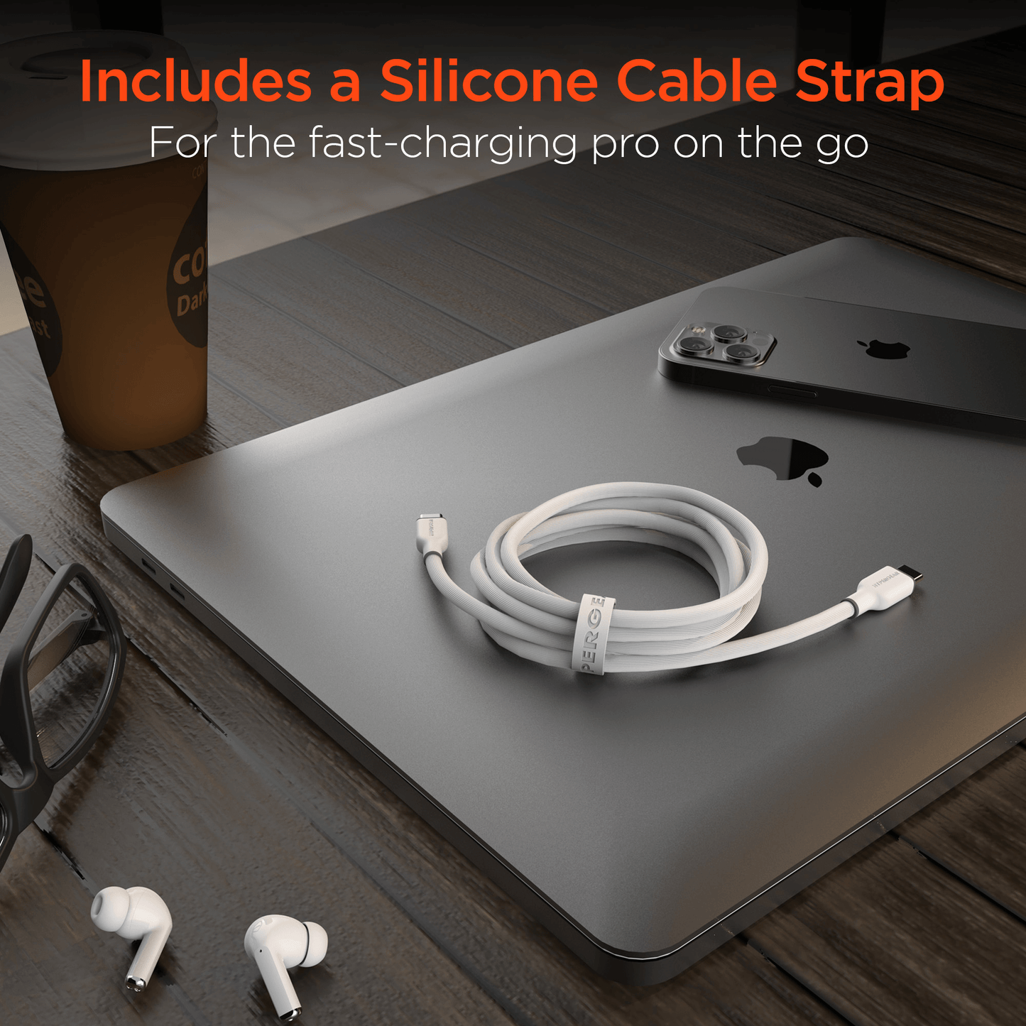 HyperGear Flexi PRO USB-C to USB-C Cable 10ft