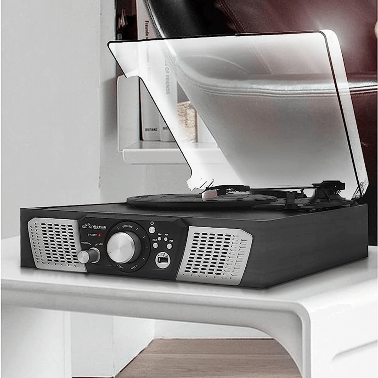 Victor Lakeshore 5-in-1 Hybrid BT Turntable System Black - Refurbished