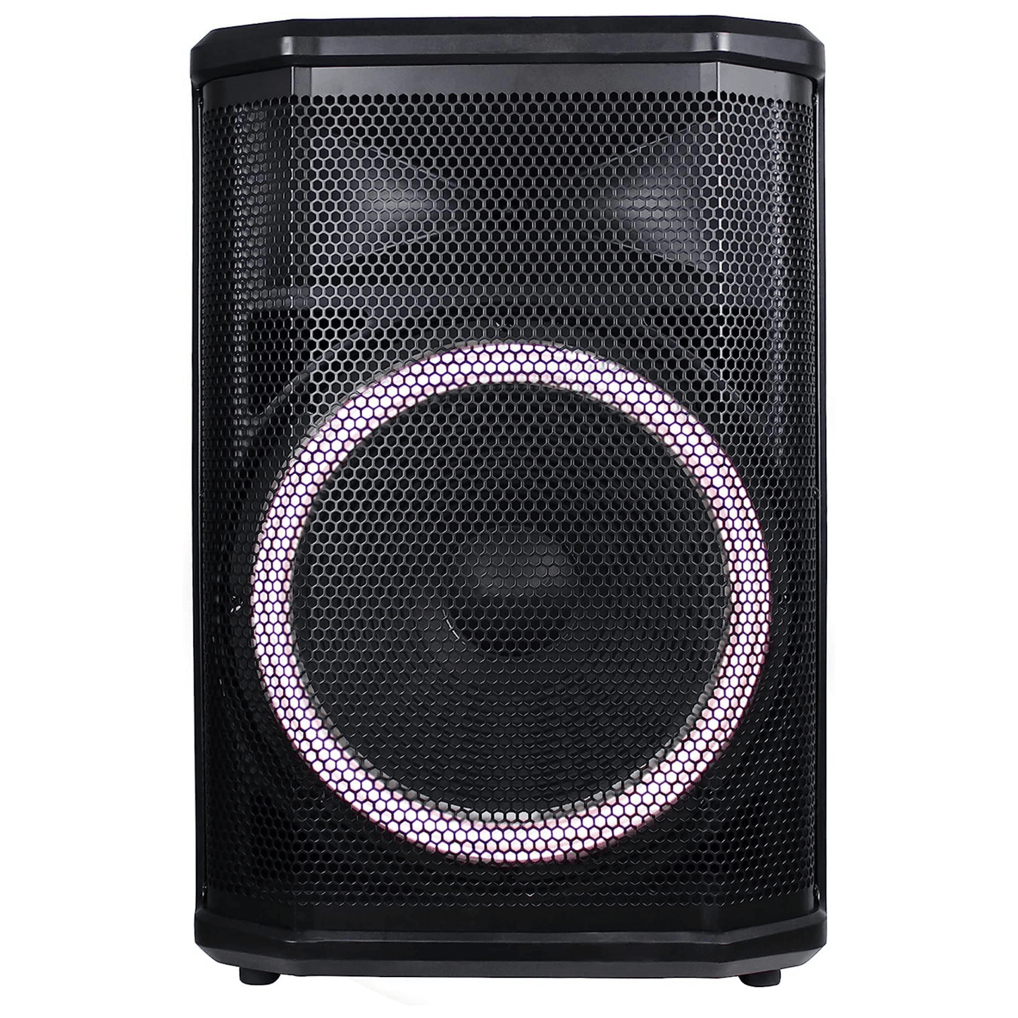Norcent 12" Portable Wheeled Bluetooth Speaker w Microphone and Flashing Lights