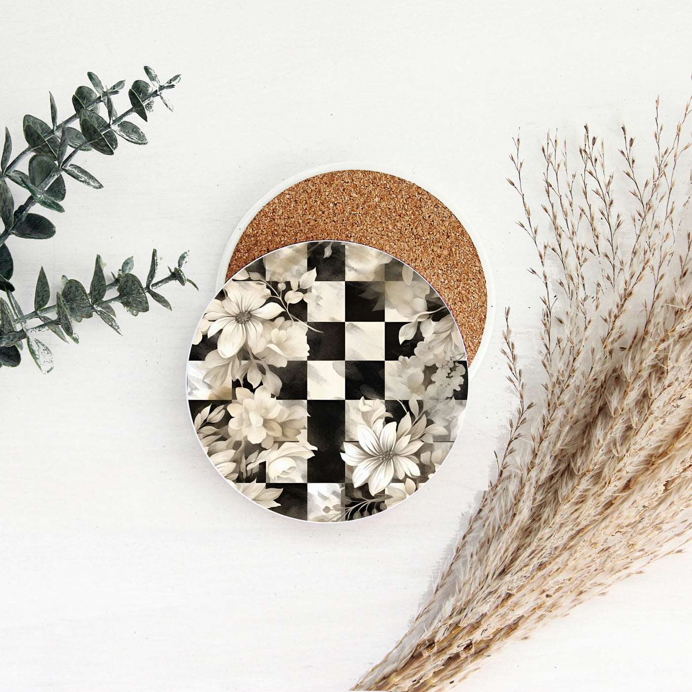Courtly Check Coasters