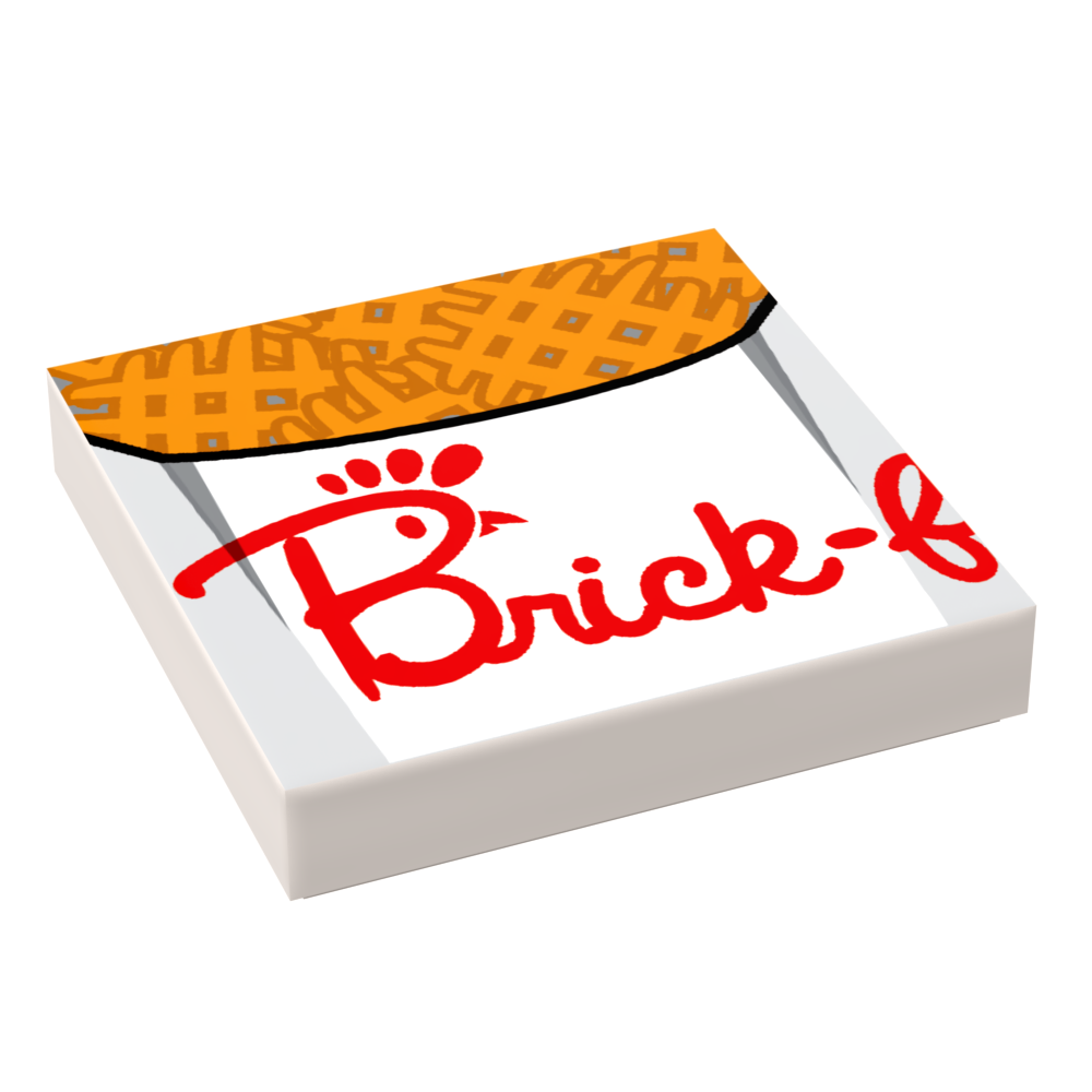 Brick-Fil-A Waffle Fries made using LEGO part