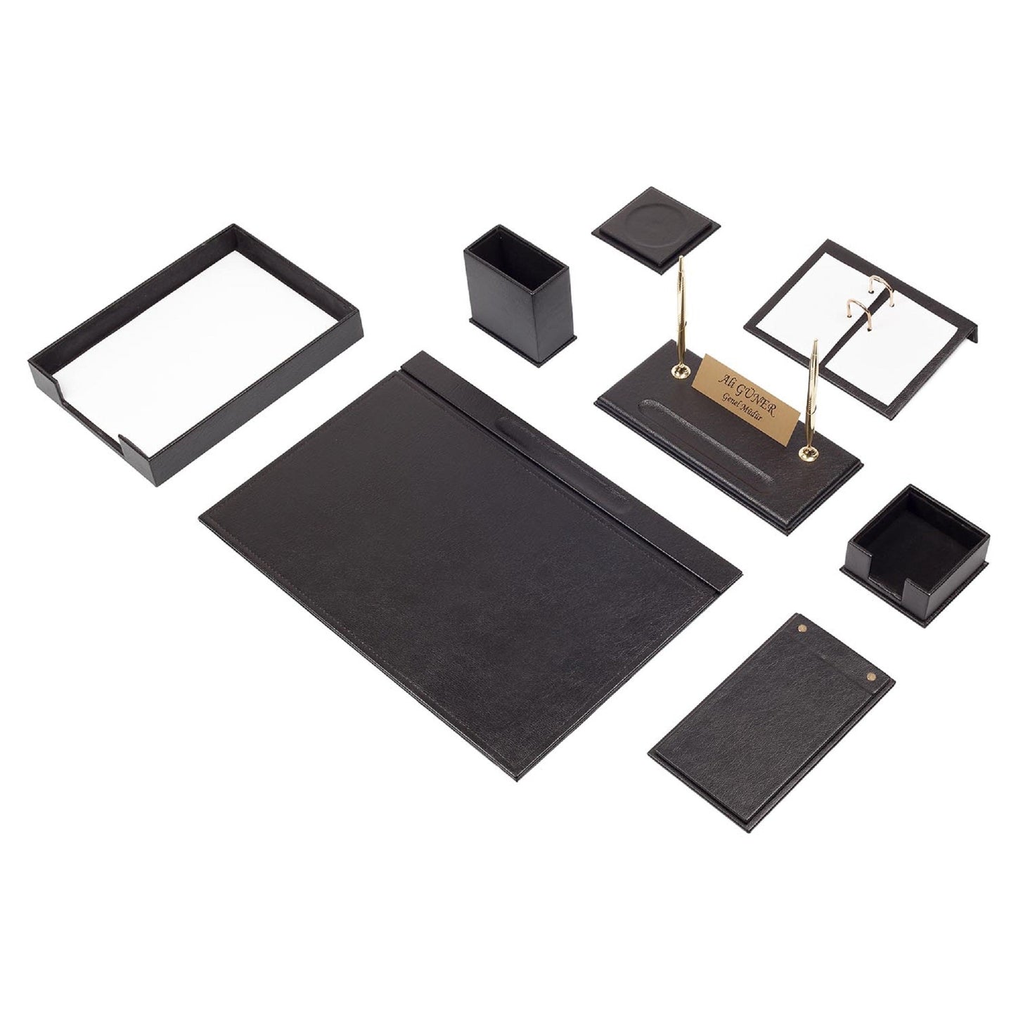 MOOG Leather Desk Set - Single Document Tray- Orange - 10 PCS