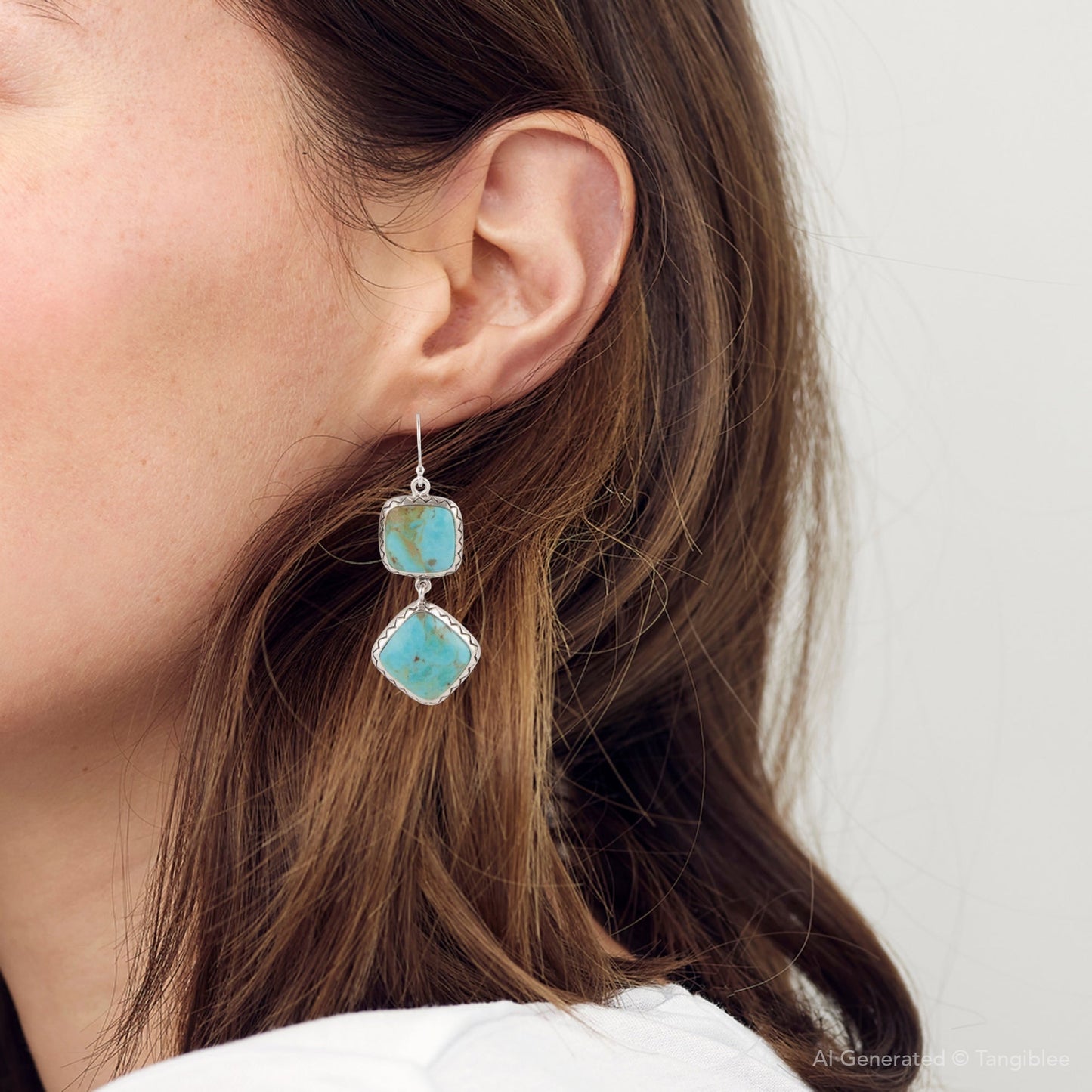 Drop Dead Gorgeous Blue Turquoise Sterling Silver Drop Earrings