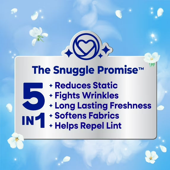 Snuggle Blue Sparkle Cuddle Up Fresh Dryer Sheets, 40 Count